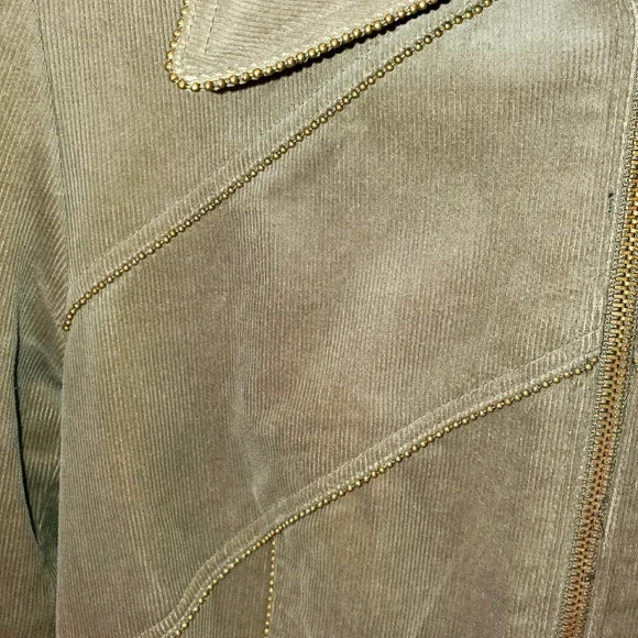 Juliana Collezione blazer size 10 corduroy studded zip. Italy - Picture 3 of 12